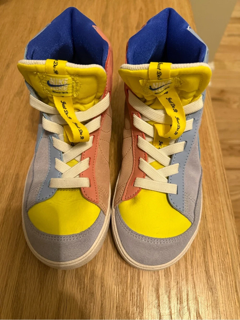 Nike Kids' Multicolor High-Top Sneakers - Yellow/Blue/Pink